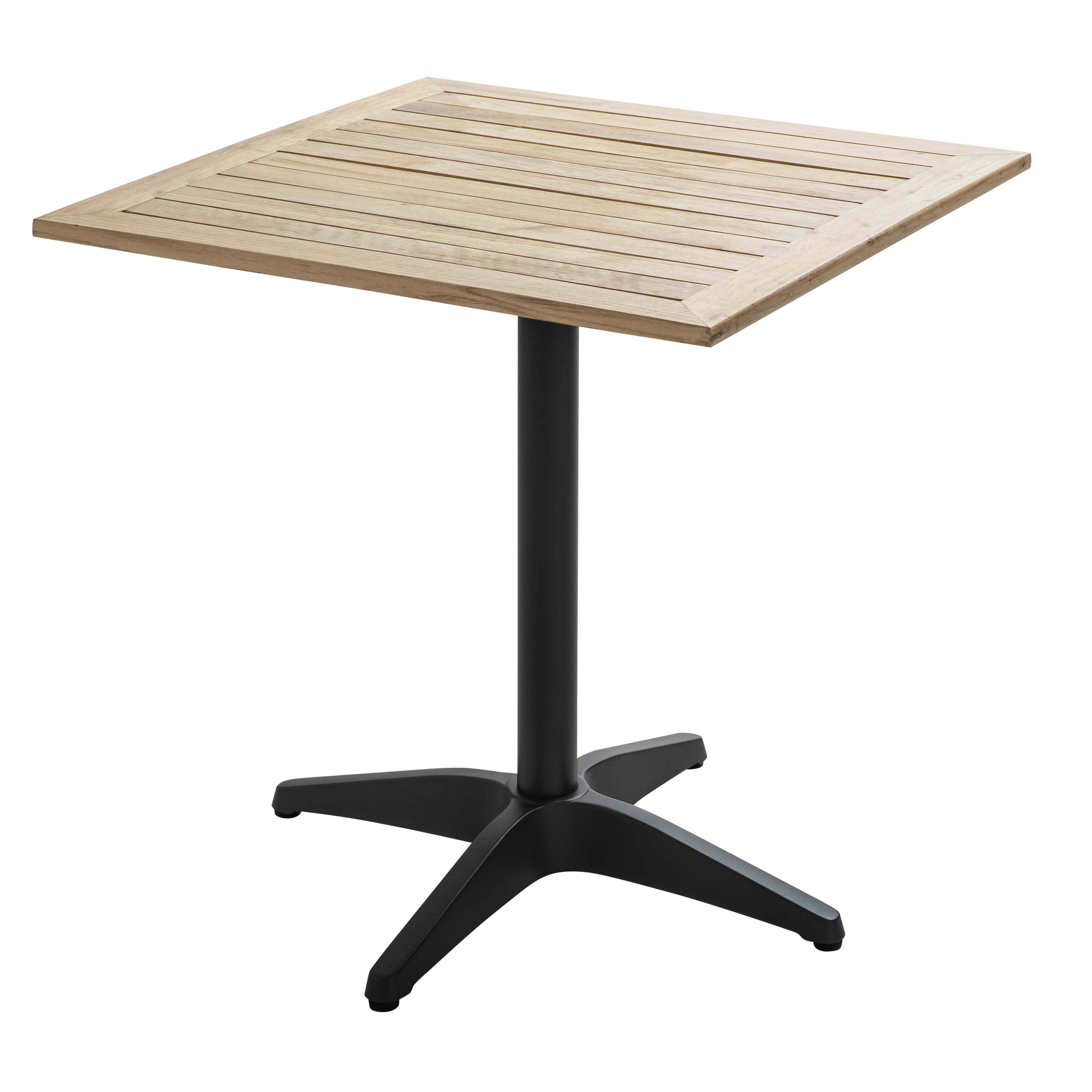 Oviala - Ensemble table de jardin en bois et 2 chaises en métal gris Times square - Oviala - Imagen 3
