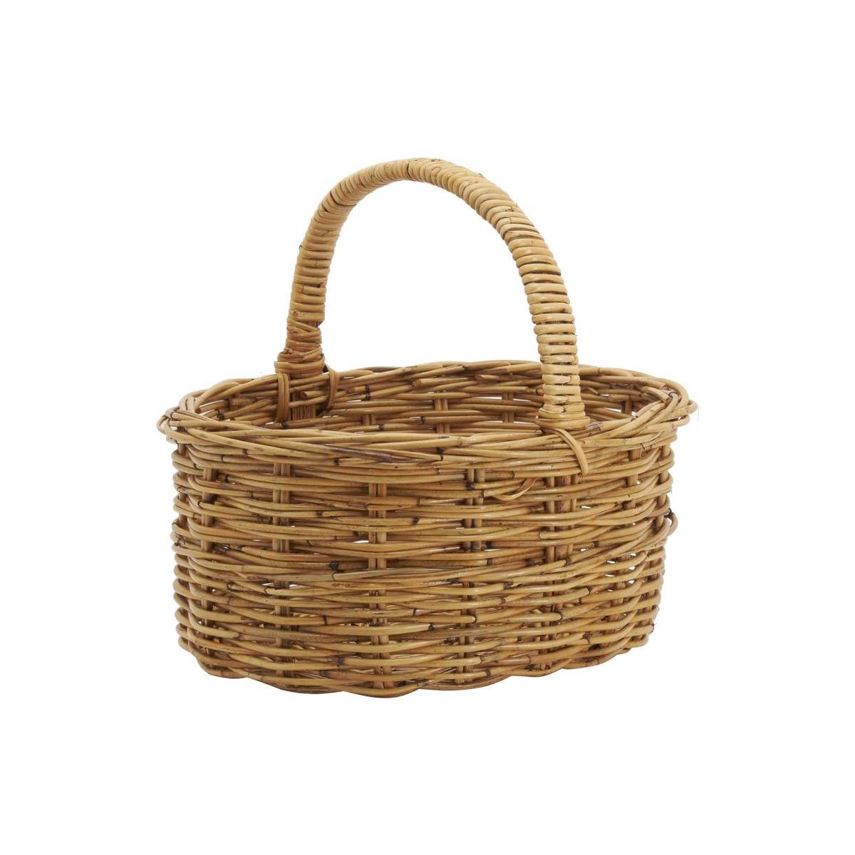 Aubry Gaspard - Panier ovale en poelet marron - Imagen 1