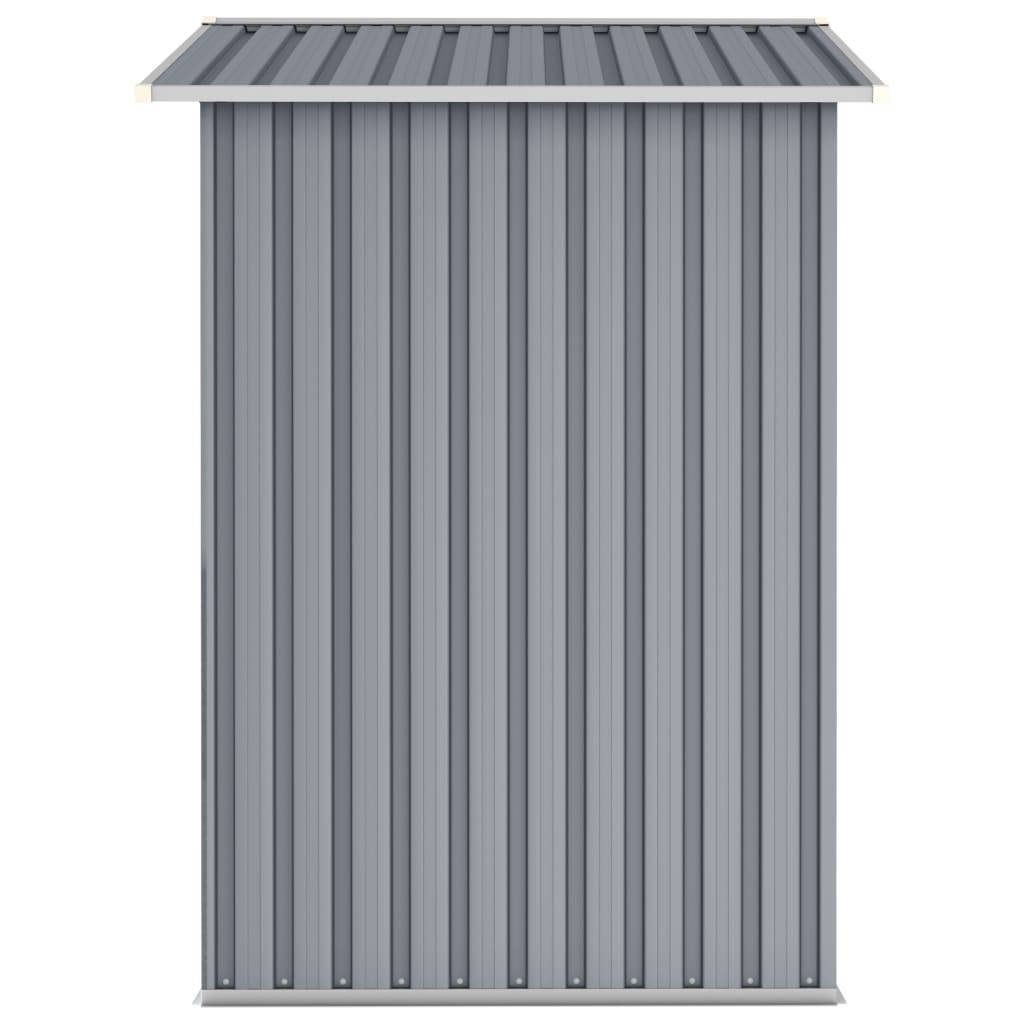 Helloshop26 - Abri de jardin cabane cabanon maison de stockage remise extérieur hangar outils robuste 205 x 129 x 183 cm acier galvanisé gris - Imagen 4