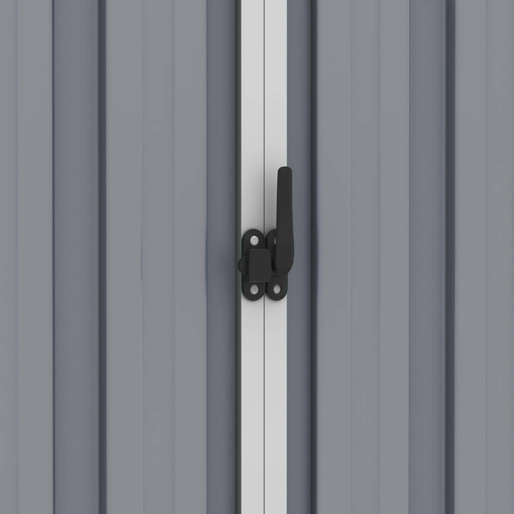 Helloshop26 - Abri de jardin cabane cabanon maison de stockage remise extérieur hangar outils robuste 205 x 129 x 183 cm acier galvanisé gris - Imagen 6