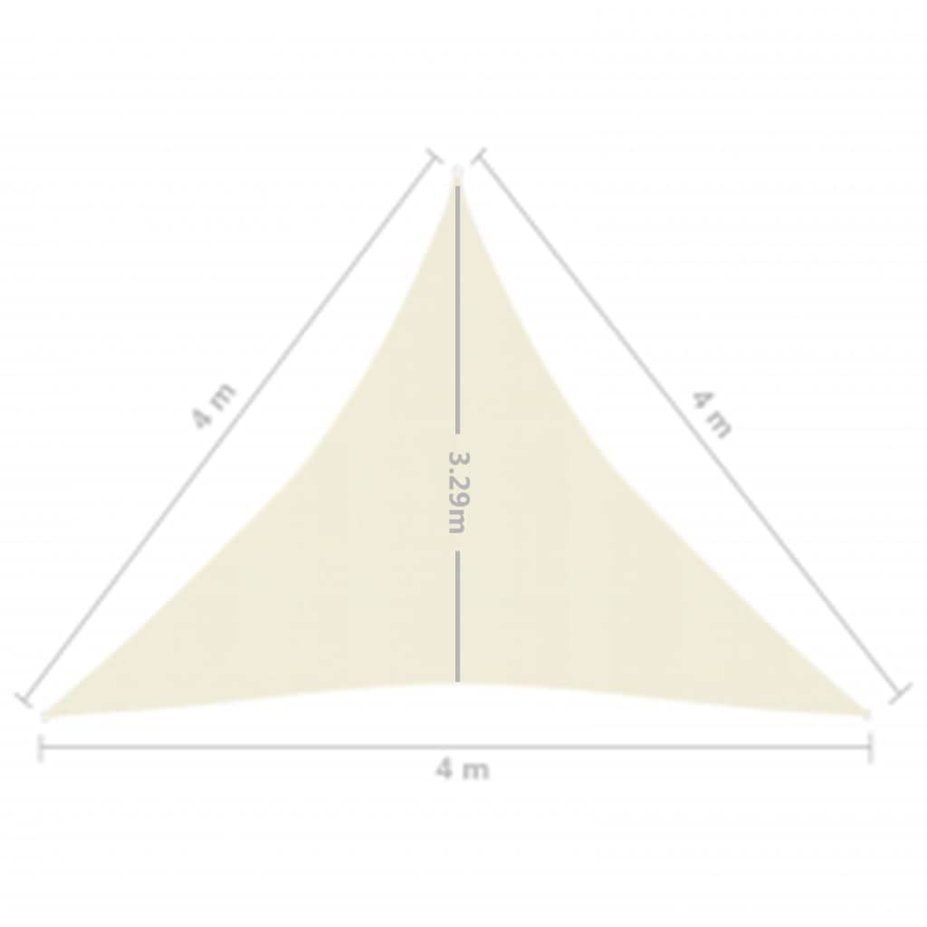 Helloshop26 - Voile toile d'ombrage parasol 160 g/m² 4 x 4 x 4 m PEHD crème - Imagen 6
