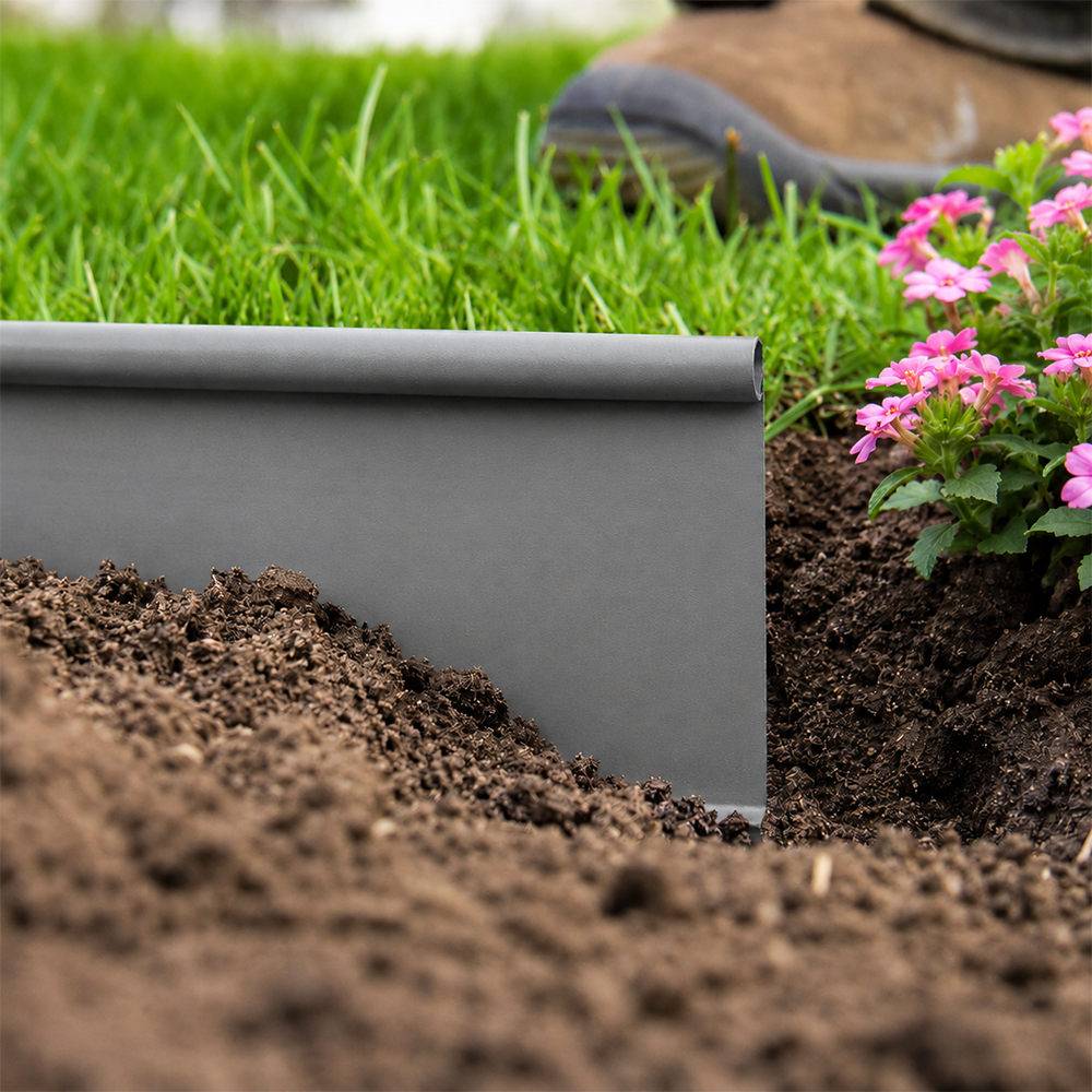 Gt Garden - Bordure de jardin grise - 12,5 cm x 18 mètres - GT GARDEN - Imagen 2