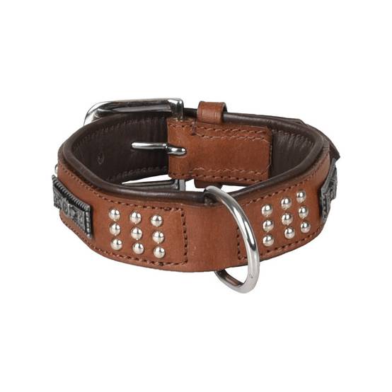 Collier Cuir SEDONA brun taille S 26-31 cm pour chien. - Image 1