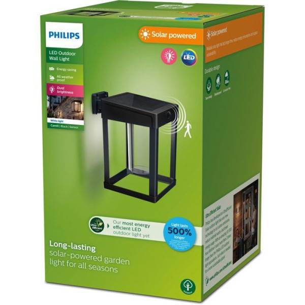 Philips - Applique murale extérieure - PHILIPS - Buzzard - Noir - IP44 - Image 2