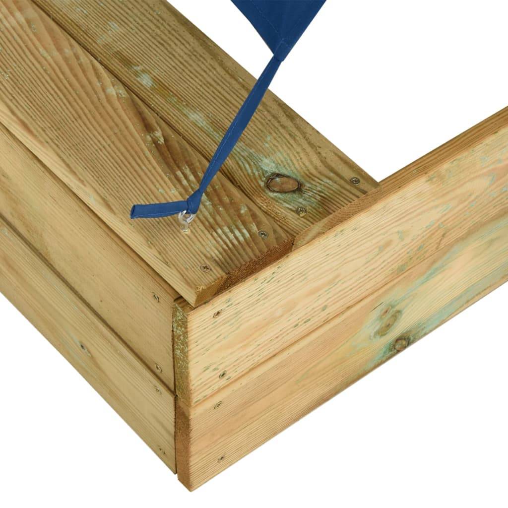 Bac à sable - Maison de jeu pour enfants avec toit 160x100x133 cm Bois de pin imprégné - Image 4