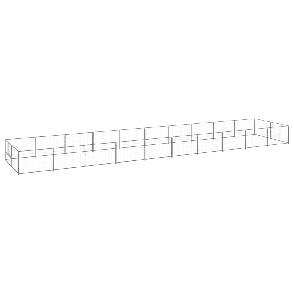 Vidaxl - Chenil Argenté 20 m² Acier vidaXL 3082126 - Imagen 2