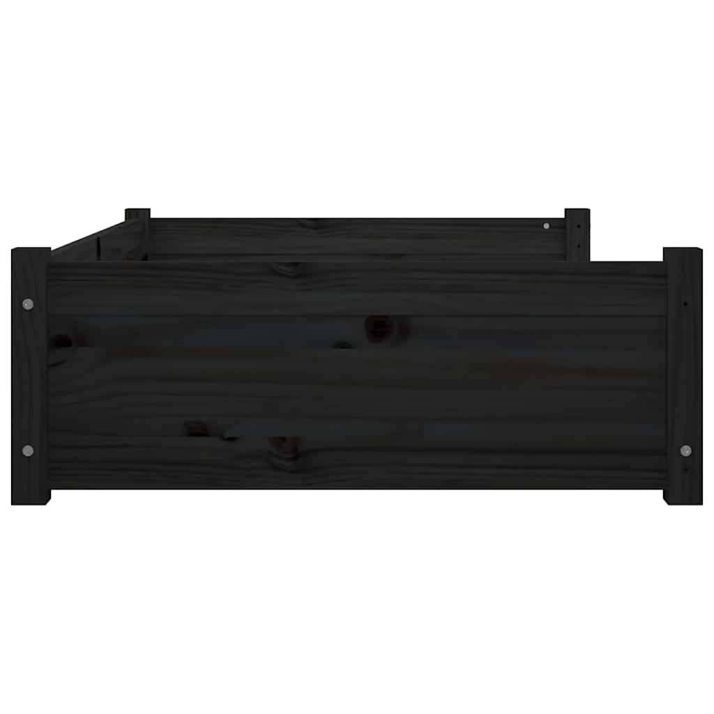 Vidaxl - Lit pour chien Noir 95,5x65,5x28 cm Bois de pin solide vidaXL 821461 - Imagen 7