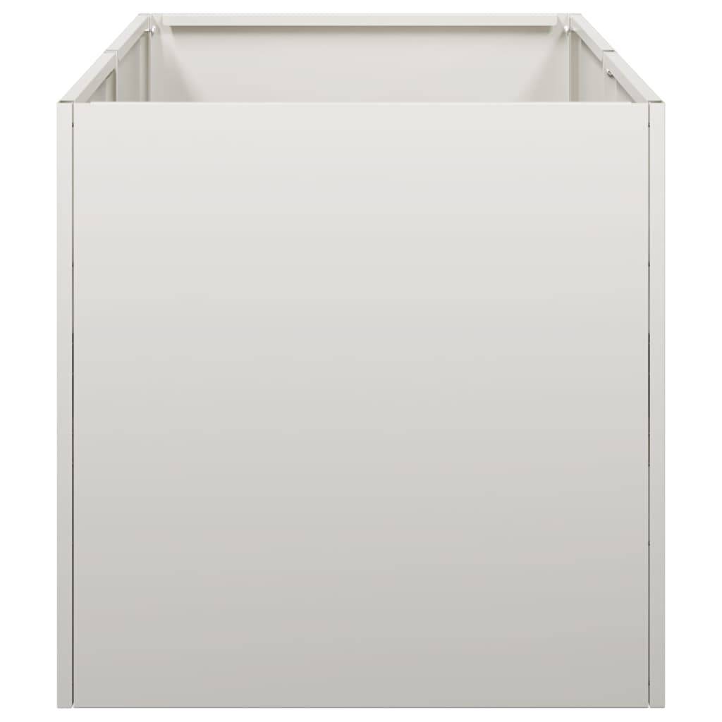 Jardinière acier inoxydable gris 80 x 40 x 40 cm - PANGIVO - Image 4