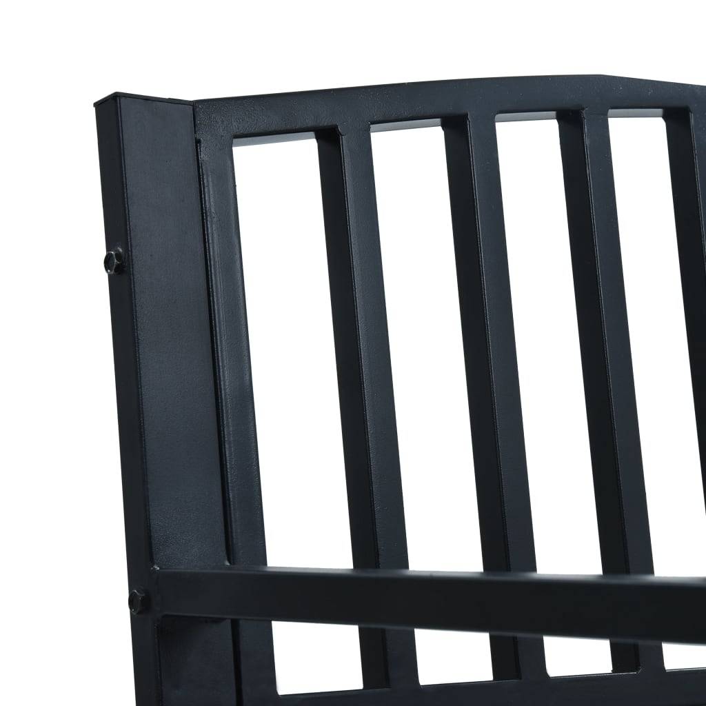 Vidaxl - Banc de jardin 125 cm Noir Acier vidaXL 47941 - Imagen 4