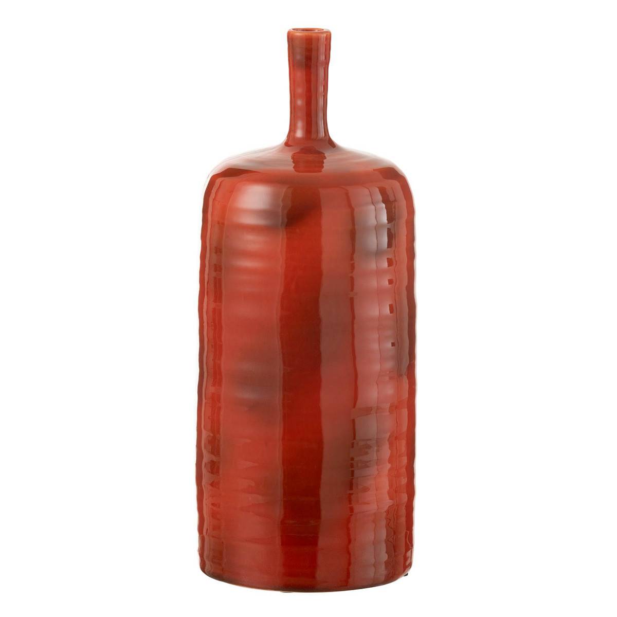Vase Bouteille en Céramique "Akane" 49cm Rouge - Image 1