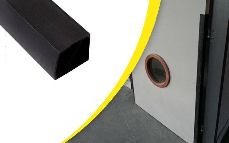 Joint anti-pince doigts pour intérieur porte classé feu WATTELEZ 40x40x1400mm - Noir - 604205N - Imagen 1