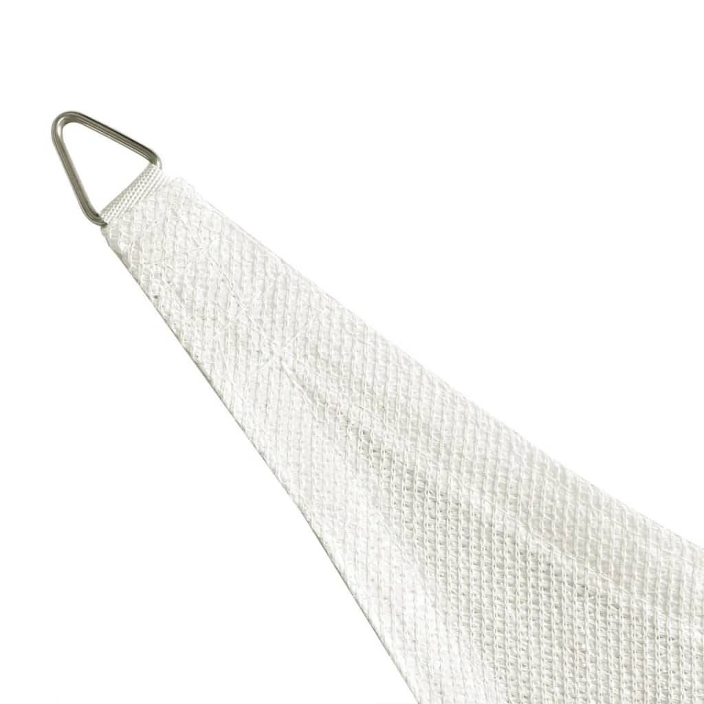 Helloshop26 - Voile d'ombrage PEHD triangulaire 3,6 x 3,6 x 3,6 m blanc - Imagen 2