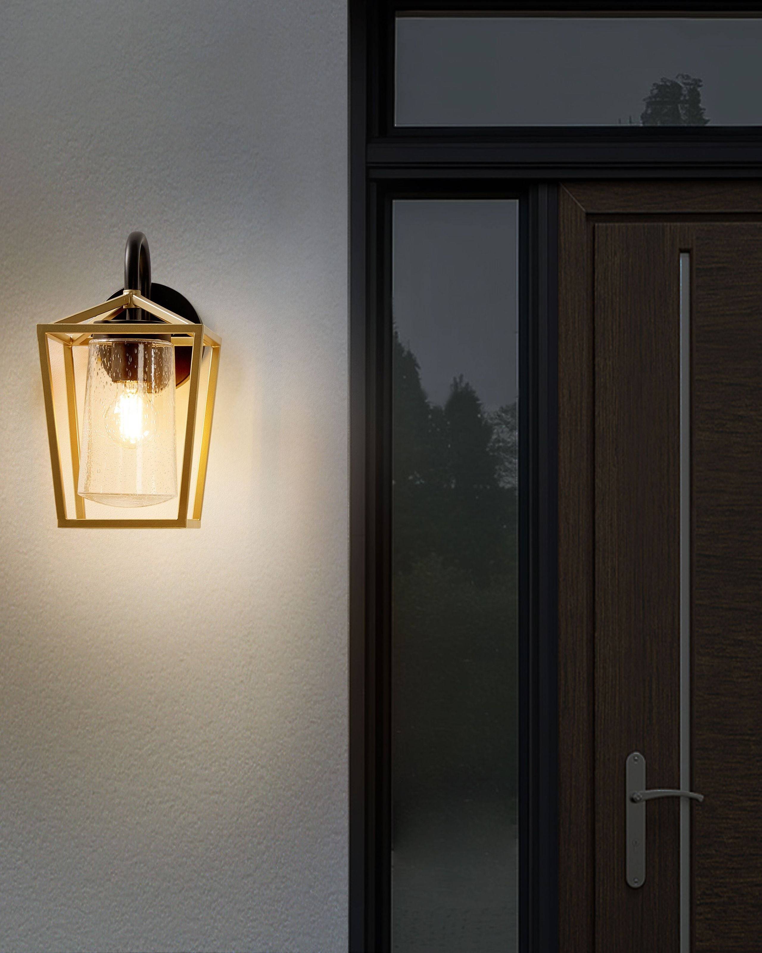 Beliani - Lampe murale pour l'extérieur Verre Doré ORDIE - Beliani - Imagen 1