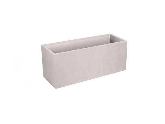 Eda - Jardinière rectangulaire Volcania effet pierre 99,5 x 39,5 x 43,5 cm - Beige calcaire - Eda - Image 1