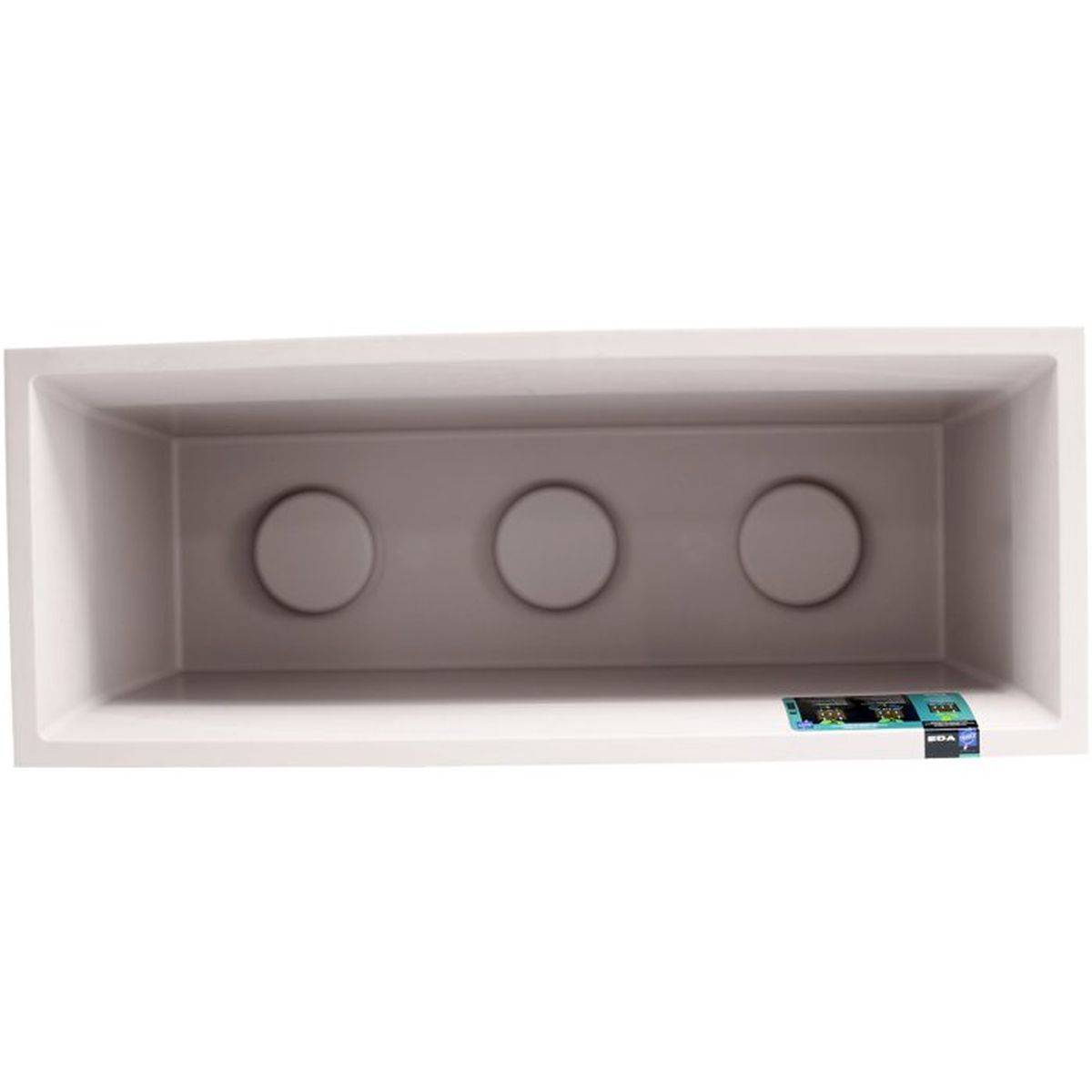 Eda - Jardinière rectangulaire Volcania effet pierre 99,5 x 39,5 x 43,5 cm - Beige calcaire - Eda - Image 4