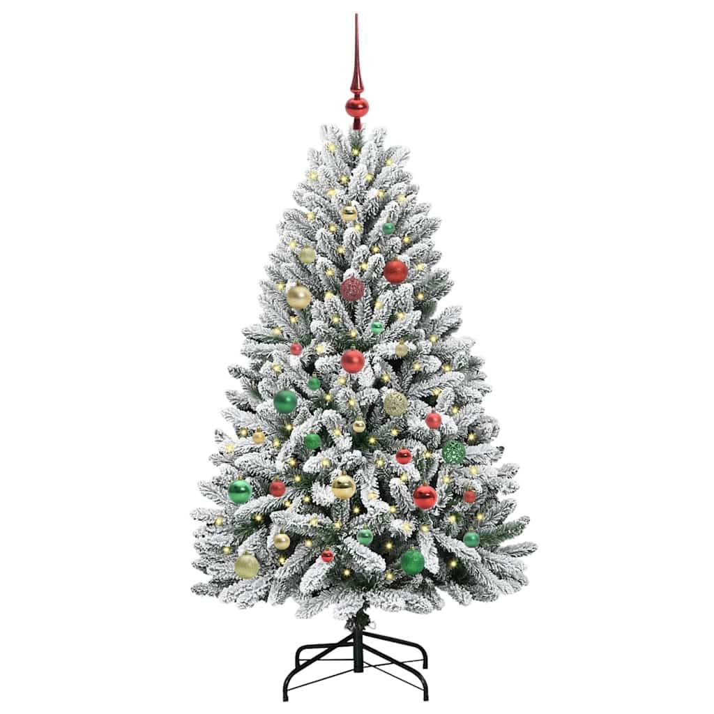 ComfortXL - Sapin de Noël Floqué Blanc 1,50 m, Prêt à décorer avec Guirlande LED et Boules – ComfortXL Outdoor Living - Image 3