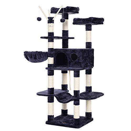 Helloshop26 - Arbre à chat XXL tour de jeux 164 cm gris anthracite - Imagen 1