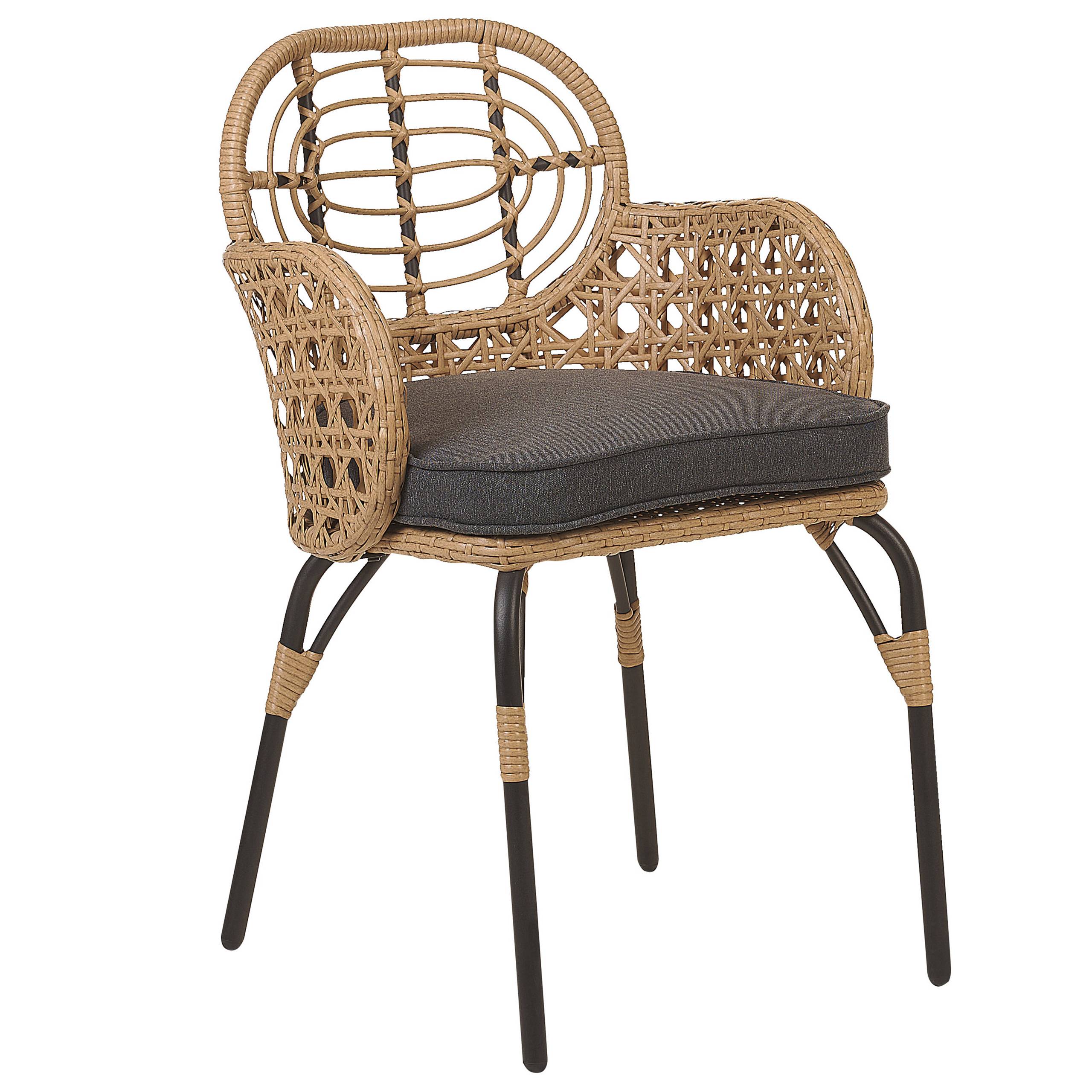 Beliani - Chaise de jardin Polyrotin Naturel PRATELLO - Beliani - Imagen 4