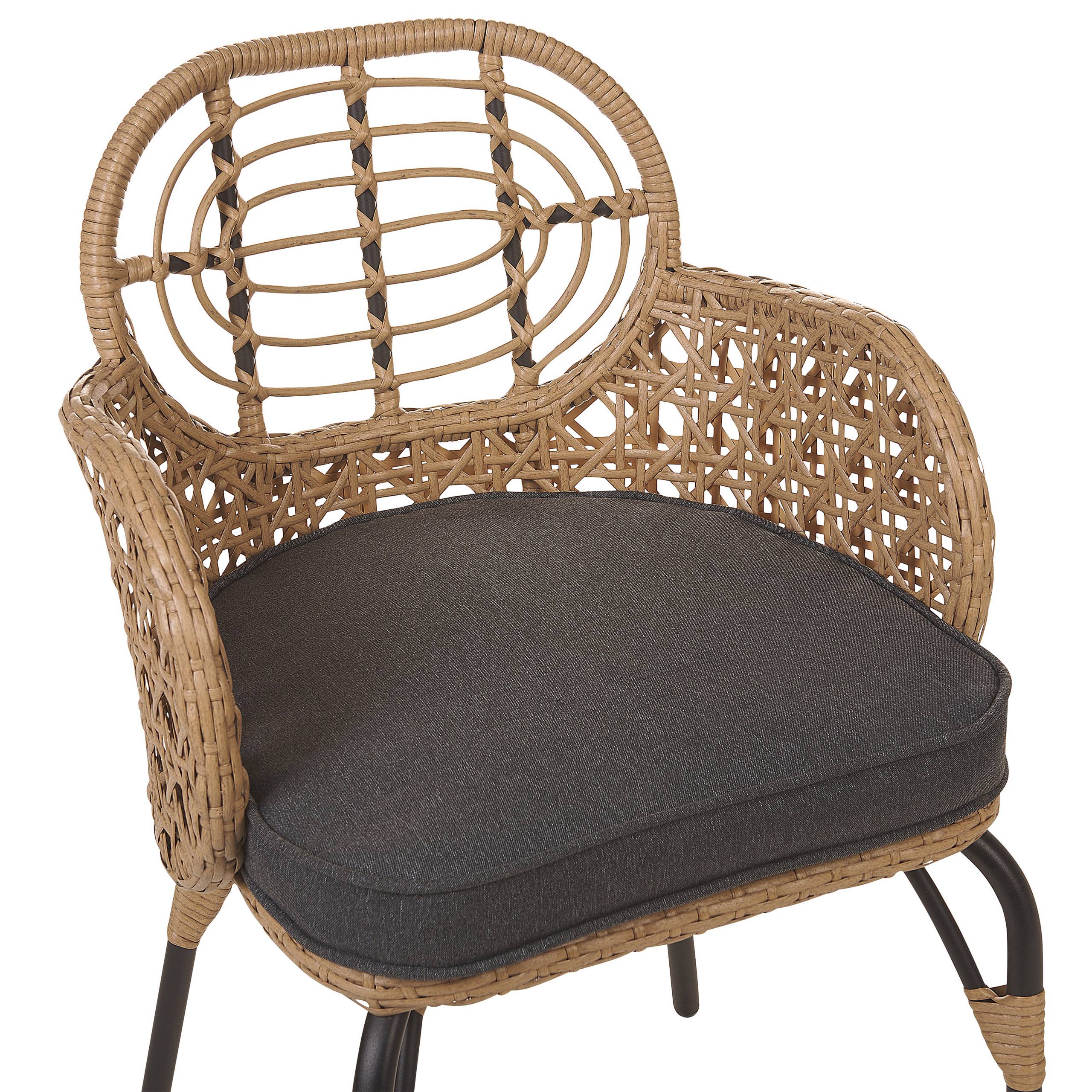 Beliani - Chaise de jardin Polyrotin Naturel PRATELLO - Beliani - Imagen 7