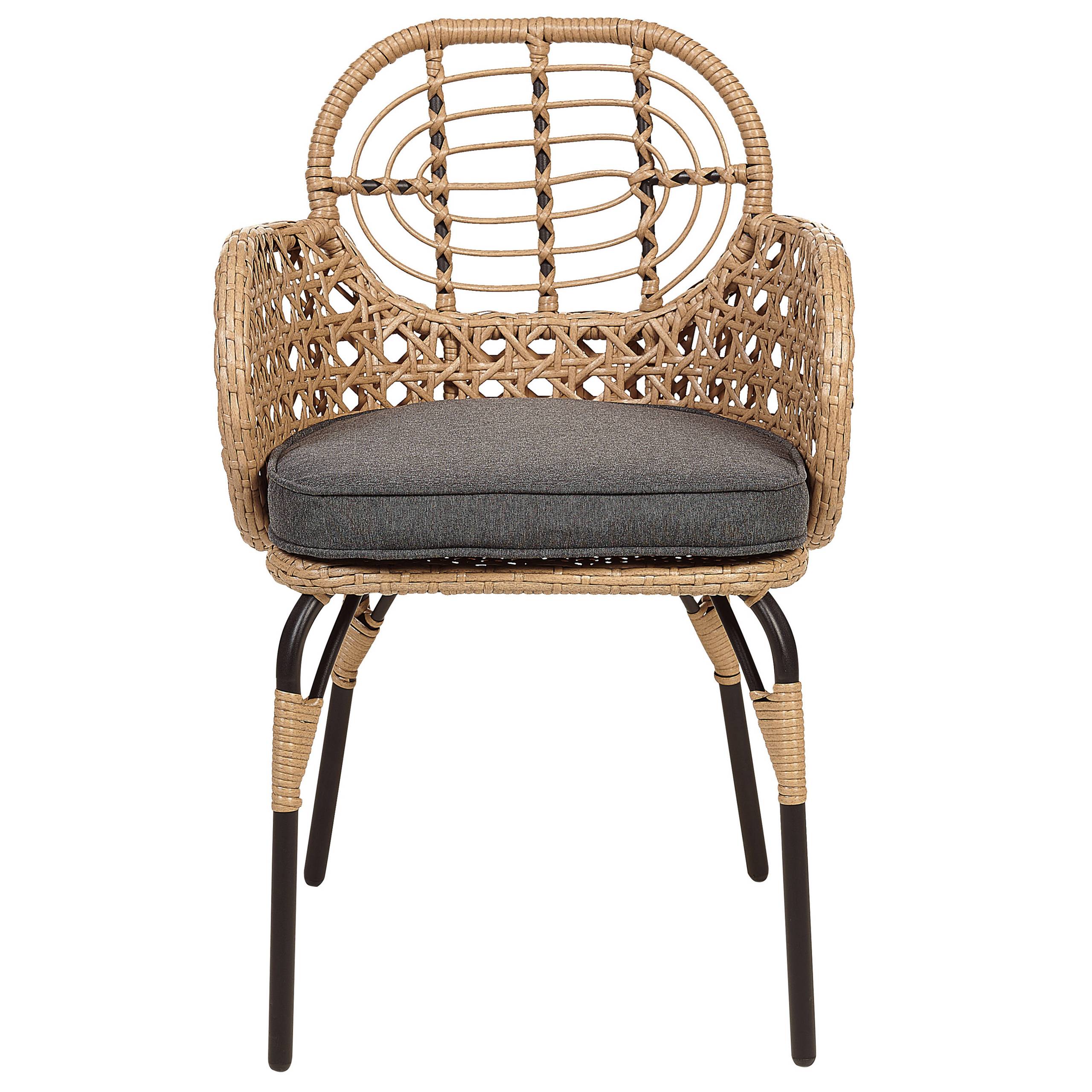 Beliani - Chaise de jardin Polyrotin Naturel PRATELLO - Beliani - Imagen 5