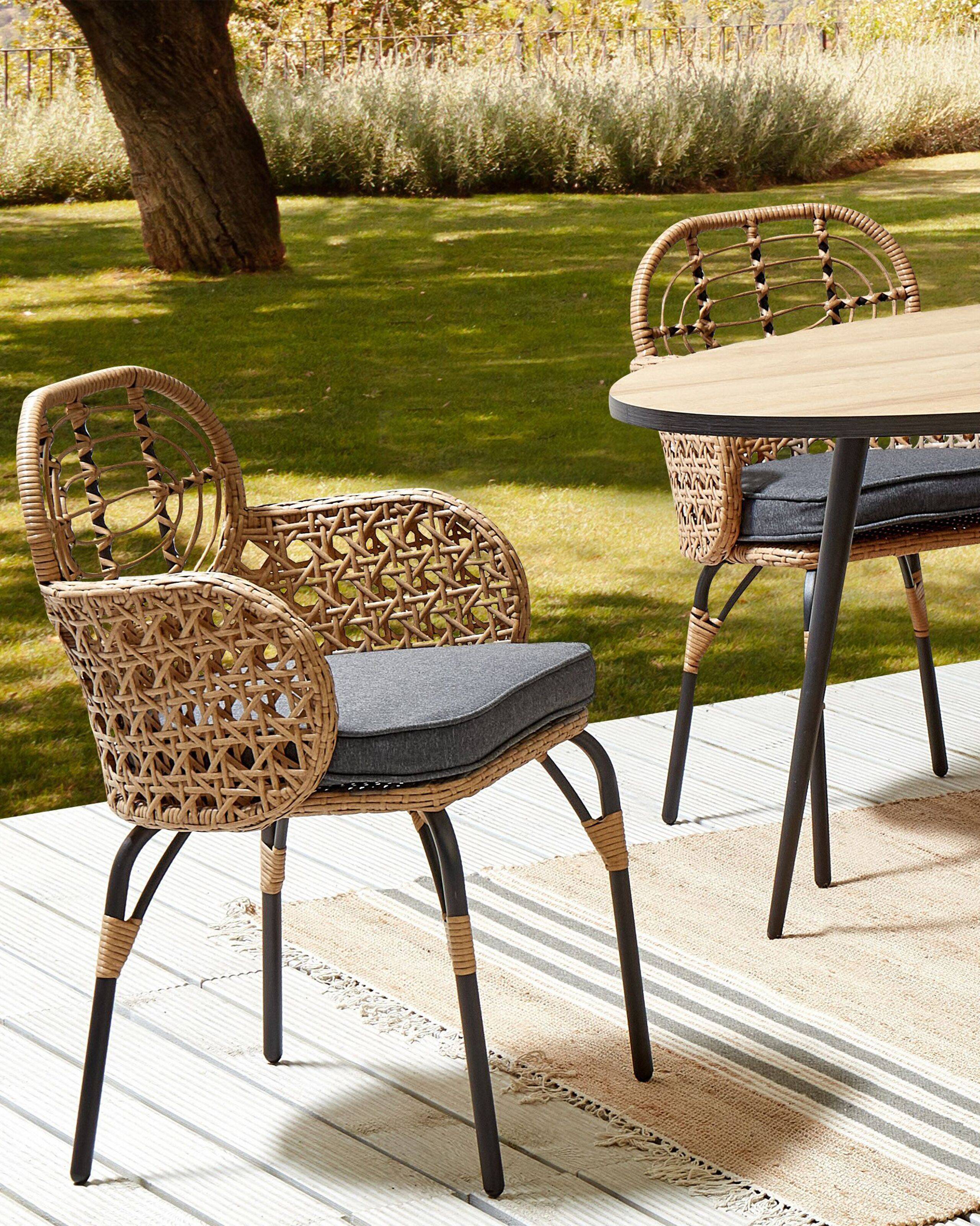 Beliani - Chaise de jardin Polyrotin Naturel PRATELLO - Beliani - Imagen 1