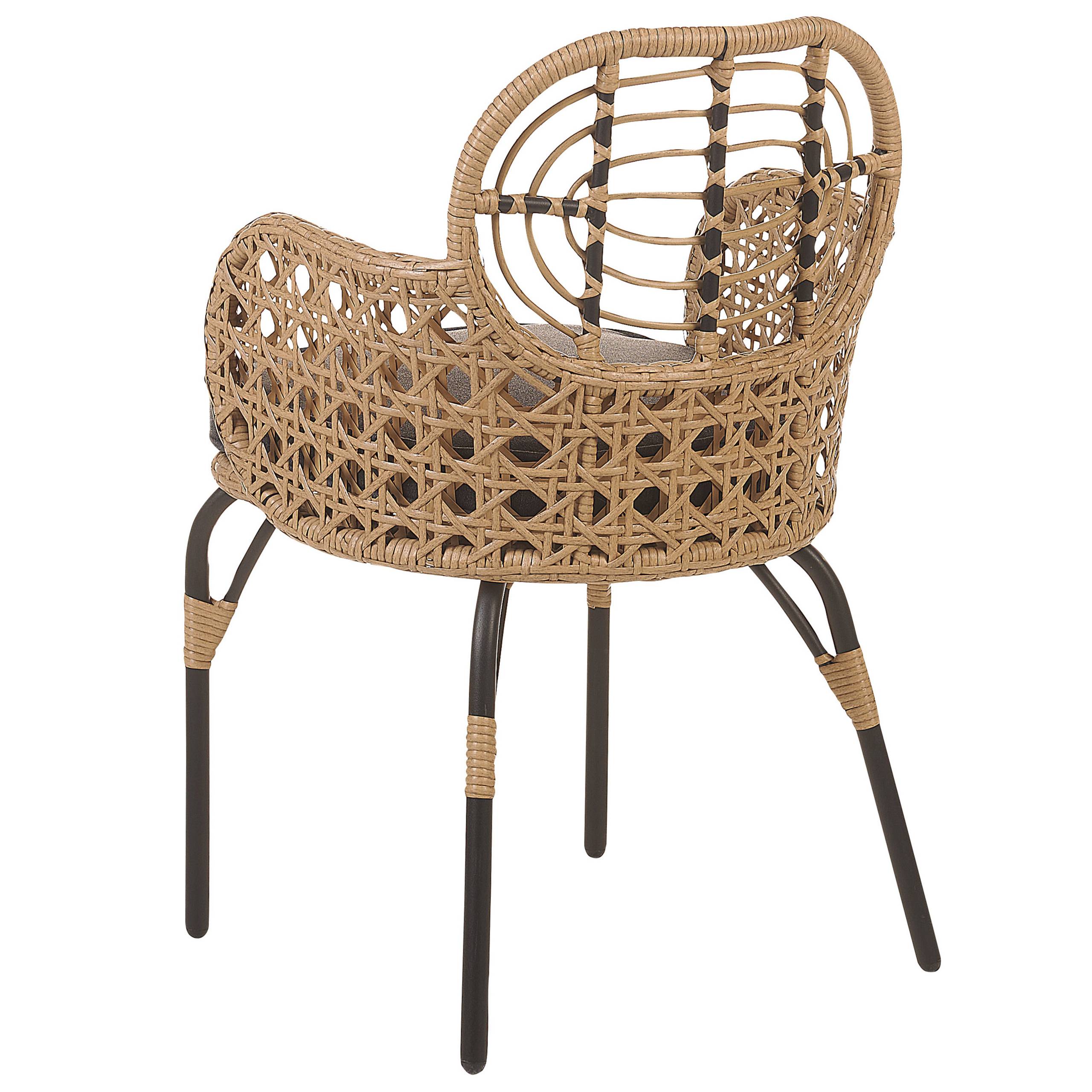 Beliani - Chaise de jardin Polyrotin Naturel PRATELLO - Beliani - Imagen 6