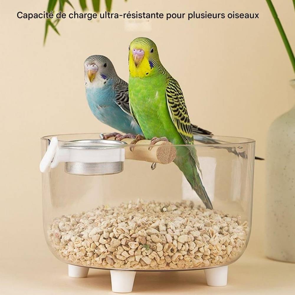 Lytech - Perchoir Toilette Pour Oiseaux Adapté aux Oiseaux Petits/Moyens, Bol Amovible - Lytech - Image 2