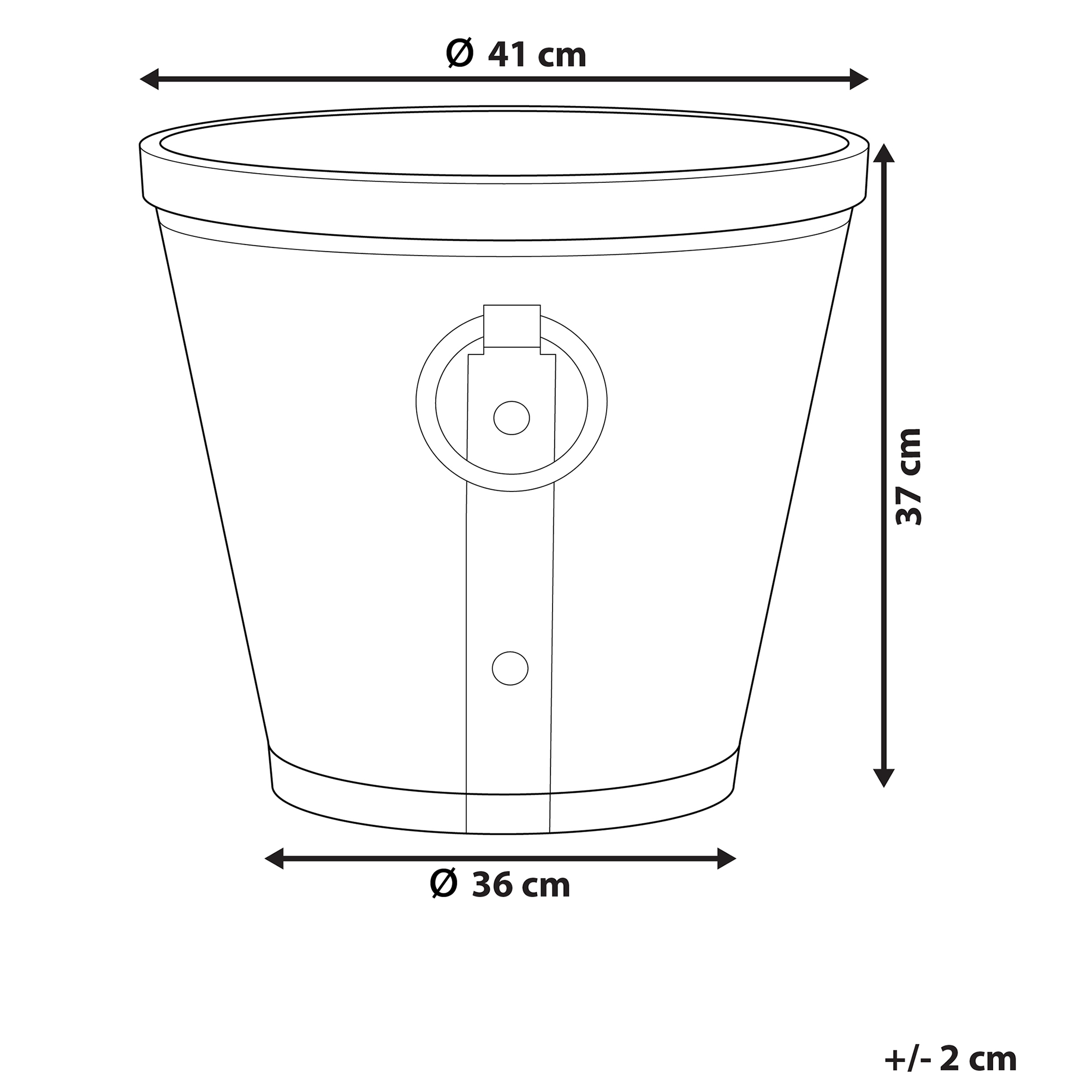 Beliani - Cache-pot d'extérieur Fibre d'argile Gris VARI - Beliani - Imagen 3