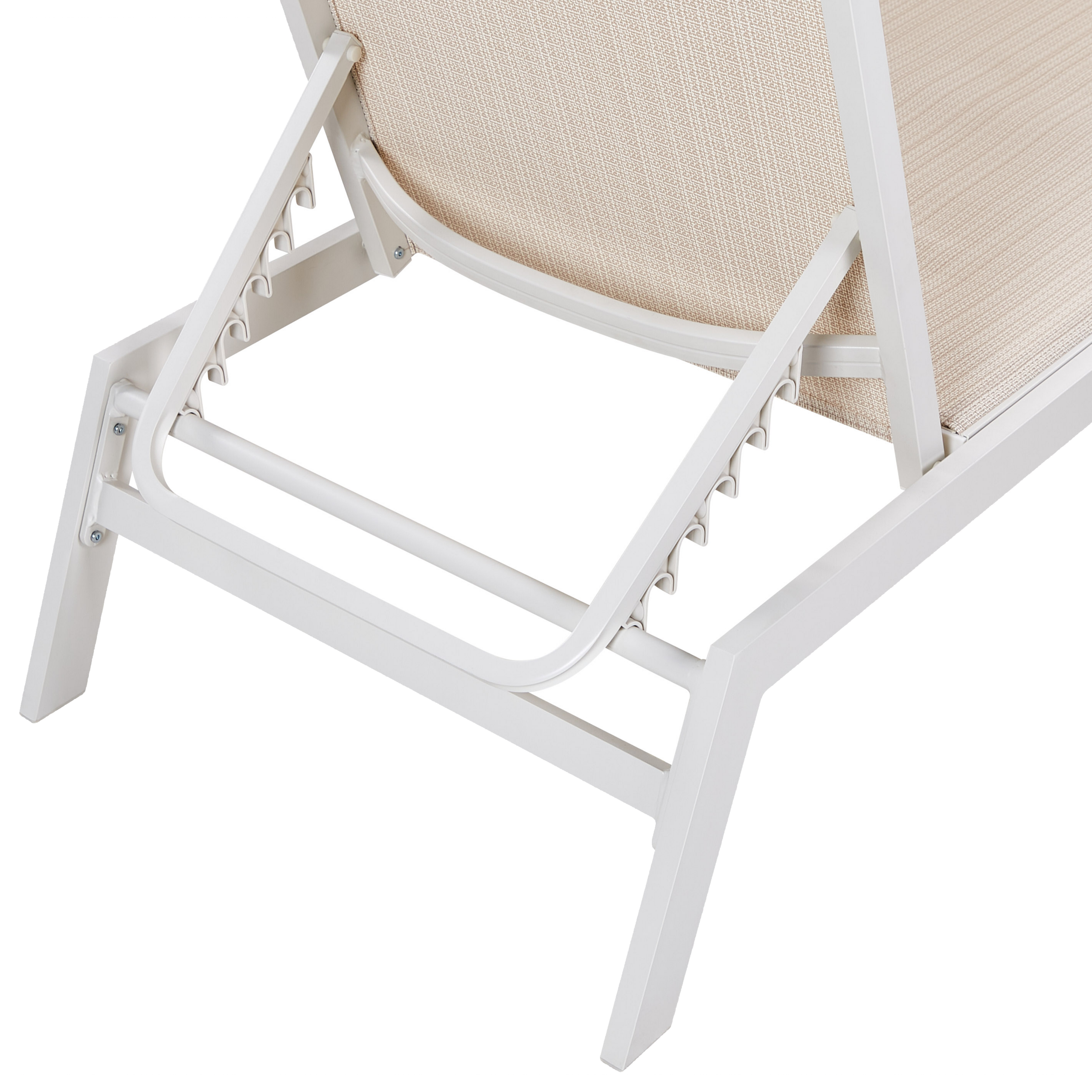 Beliani - Chaise longue Aluminium Beige CATANIA - Beliani - Imagen 6