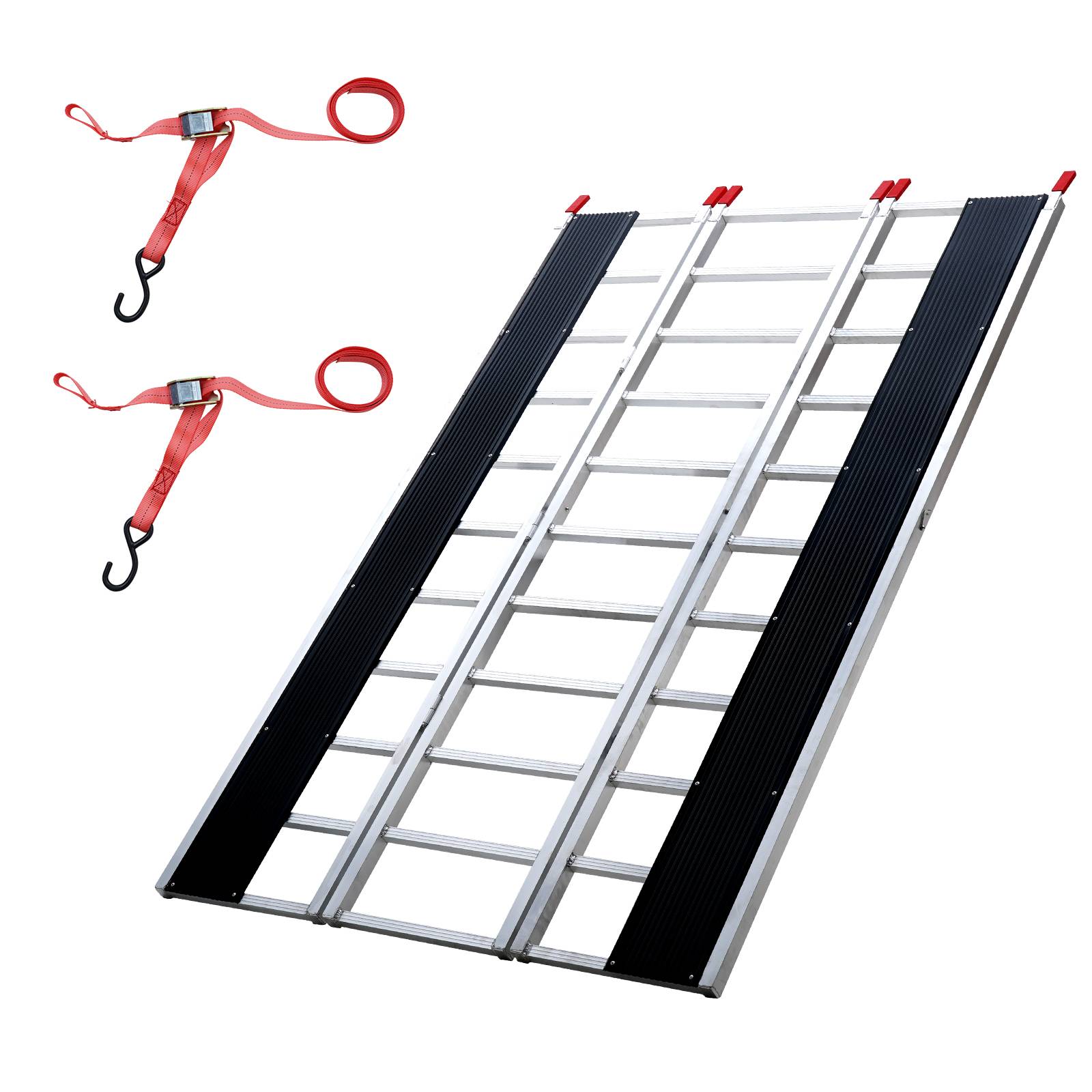 VEVOR Rampes pliables aluminium extra larges 85"x54", capacité 1500 lb, 3 pièces pour moto, VTT, tracteur, tondeuse.