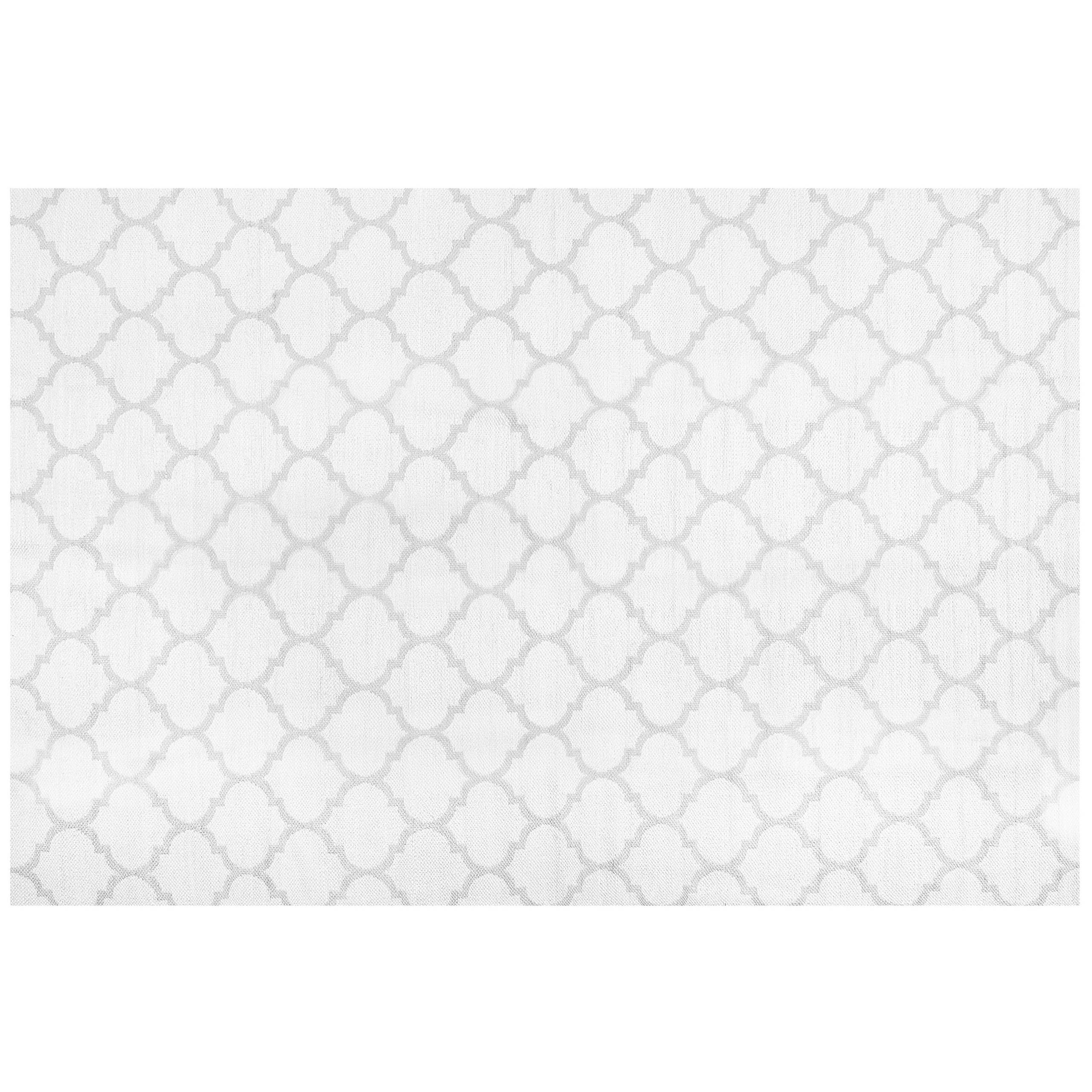 Beliani - Tapis Gris en PVC 160 x 230 cm Réversible Fabriqué à la Main pour Salon Moderne Matière Robuste Facile à Entretenir - Imagen 1