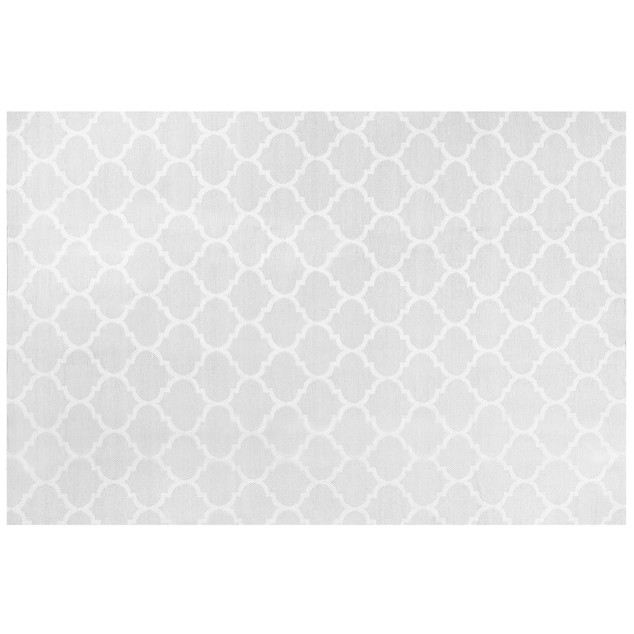 Beliani - Tapis Gris en PVC 160 x 230 cm Réversible Fabriqué à la Main pour Salon Moderne Matière Robuste Facile à Entretenir - Imagen 5