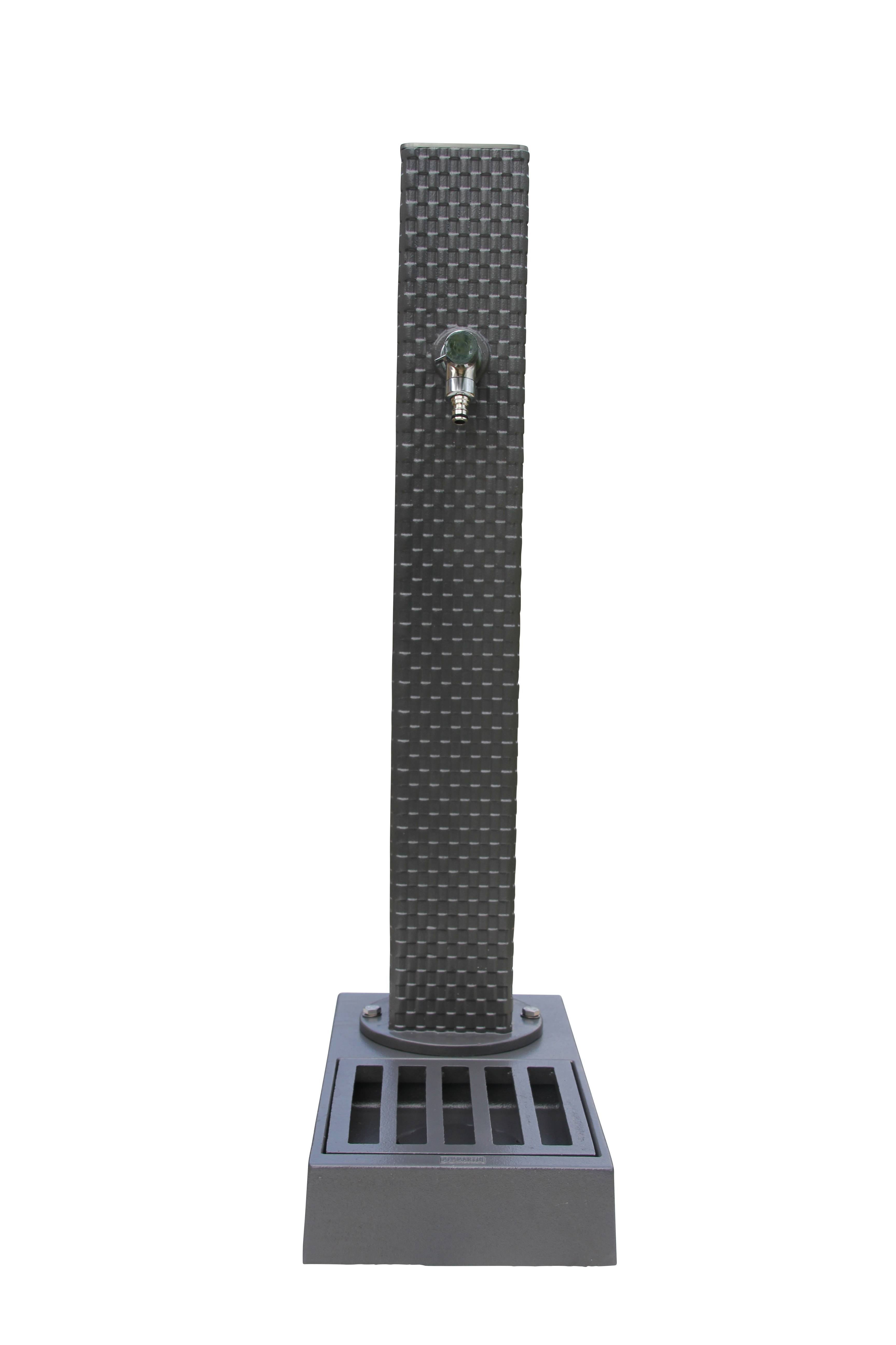 Fontaine borne pixel avec vasque gris 4111 avec robinet rounded Dommartin H. 103cm X L. 51cm - Imagen 1