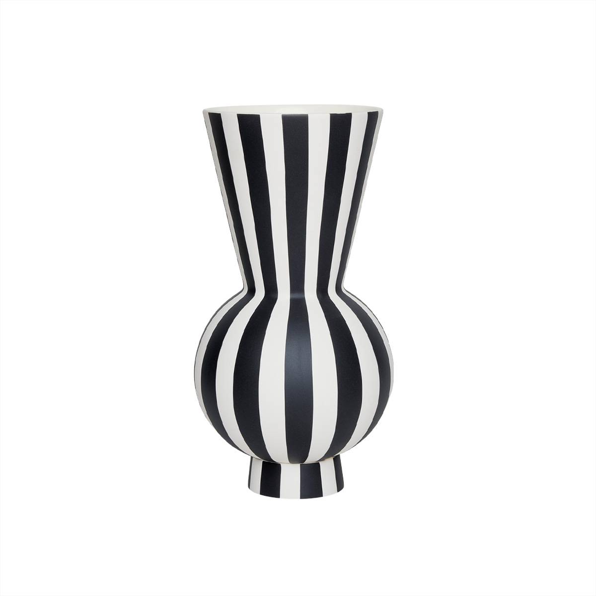 Vase noir grès Living