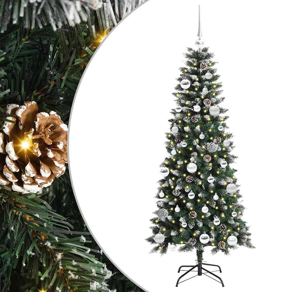 Sapin de Noël | Arbre de Noël artificiel Vert 150 cm PVC, plastique et acier Maison Chic - Image 1