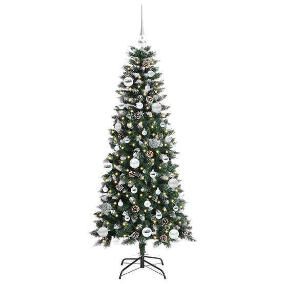 Sapin de Noël | Arbre de Noël artificiel Vert 150 cm PVC, plastique et acier Maison Chic - Image 3