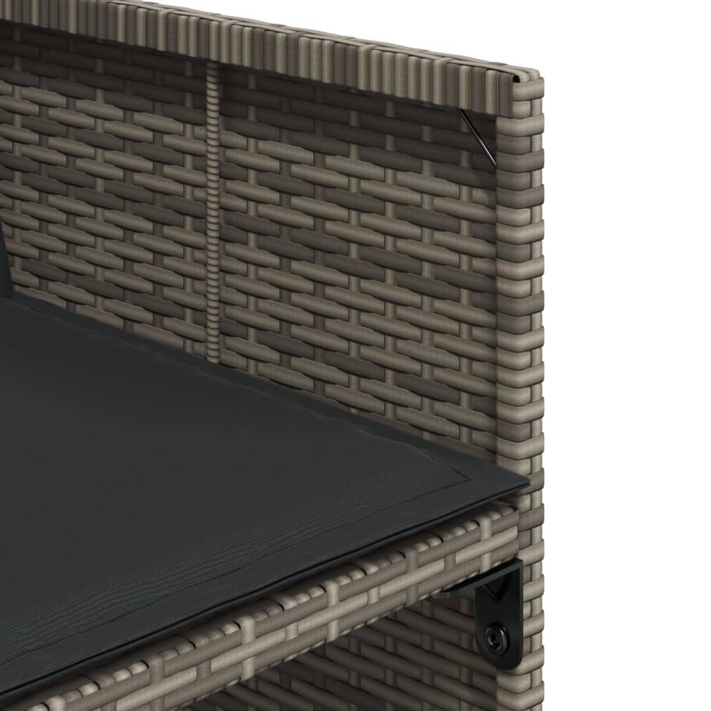 ComfortXL - Salon de Jardin Encastrable 10 Places Résine Tressée et Tabourets Gris 165cm – ComfortXL Outdoor Living - Image 9