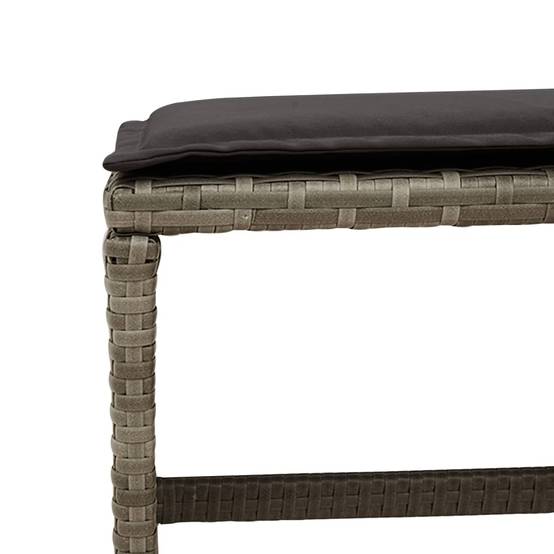 ComfortXL - Salon de Jardin Encastrable 10 Places Résine Tressée et Tabourets Gris 165cm – ComfortXL Outdoor Living - Image 10