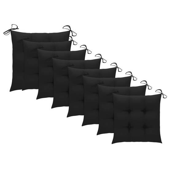 Chaises de jardin empilables Teck solide noir 60 x 57.5 x 90 cm, Poids :83.4kg - PANGIVO - Image 7