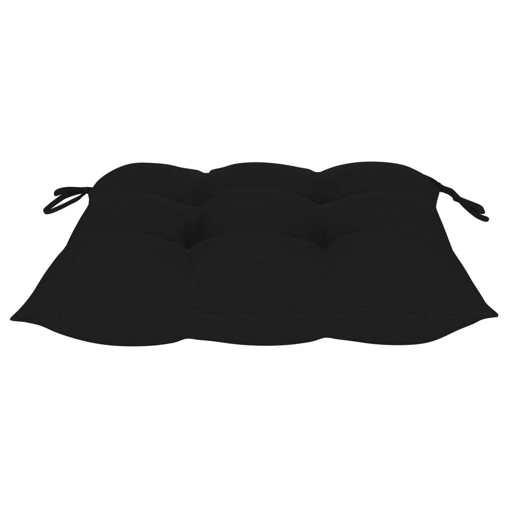 Chaises de jardin empilables Teck solide noir 60 x 57.5 x 90 cm, Poids :83.4kg - PANGIVO - Image 9