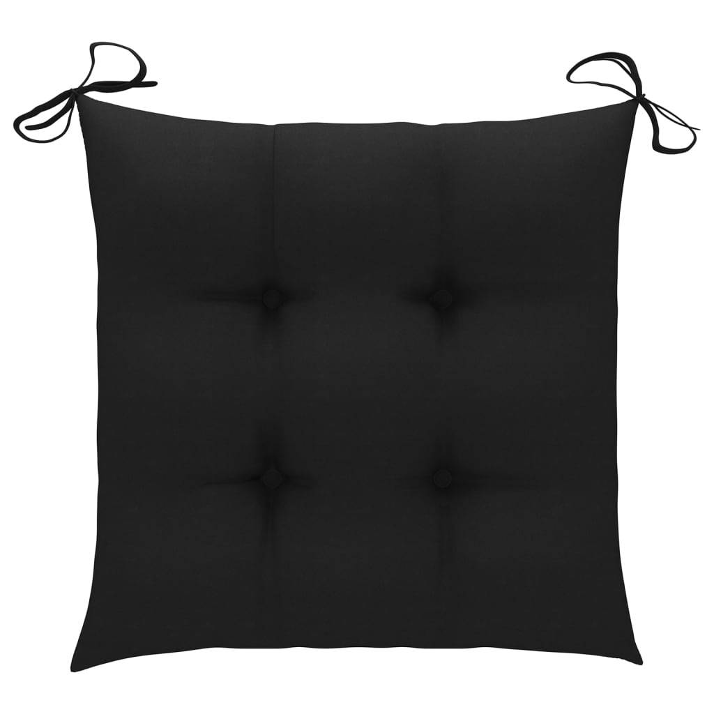 Chaises de jardin empilables Teck solide noir 60 x 57.5 x 90 cm, Poids :83.4kg - PANGIVO - Image 10