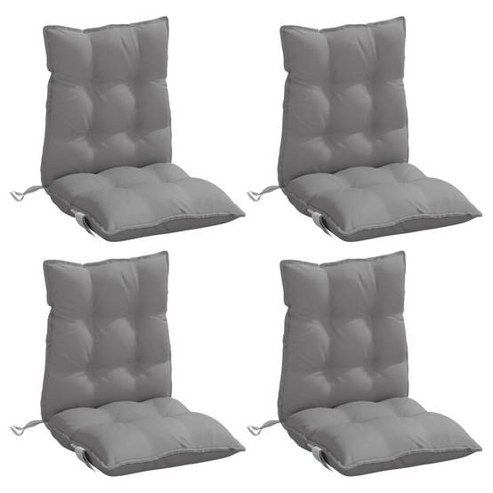 Coussins de chaise tissu oxford gris 100 x 50 x 7 cm - PANGIVO - Image 3