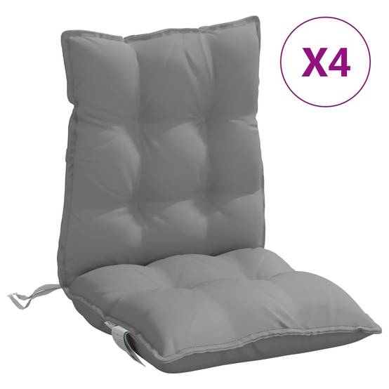 Coussins de chaise tissu oxford gris 100 x 50 x 7 cm - PANGIVO - Image 2