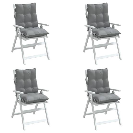 Coussins de chaise tissu oxford gris 100 x 50 x 7 cm - PANGIVO - Image 4