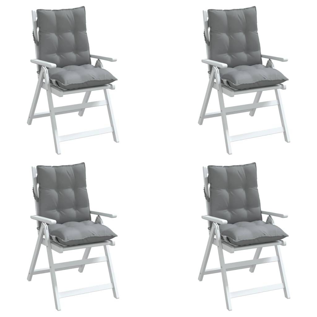 Coussins de chaise tissu oxford gris 100 x 50 x 7 cm - PANGIVO - Image 4