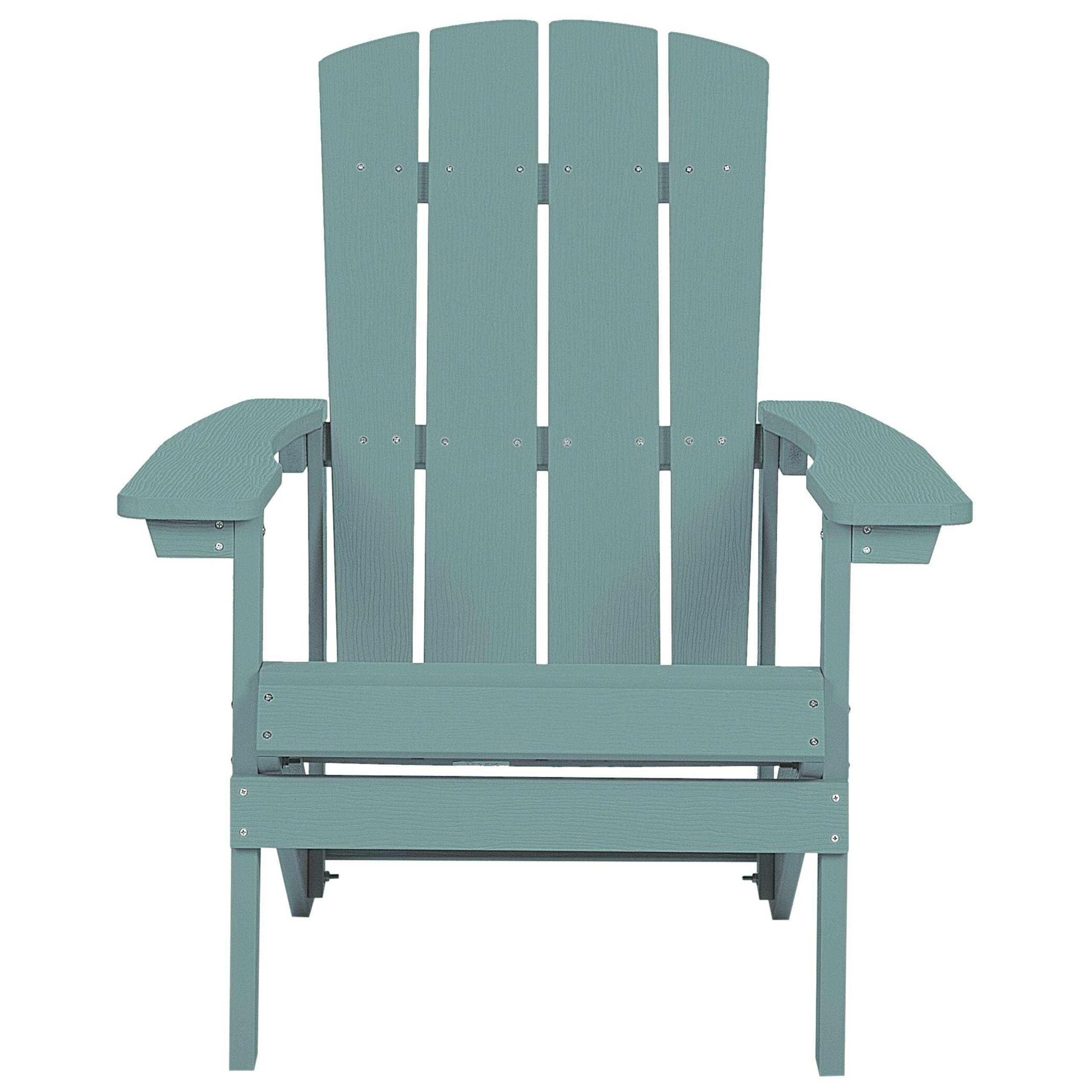 Beliani - Chaise de jardin Bois synthétique Turquoise ADIRONDACK - Beliani - Imagen 4