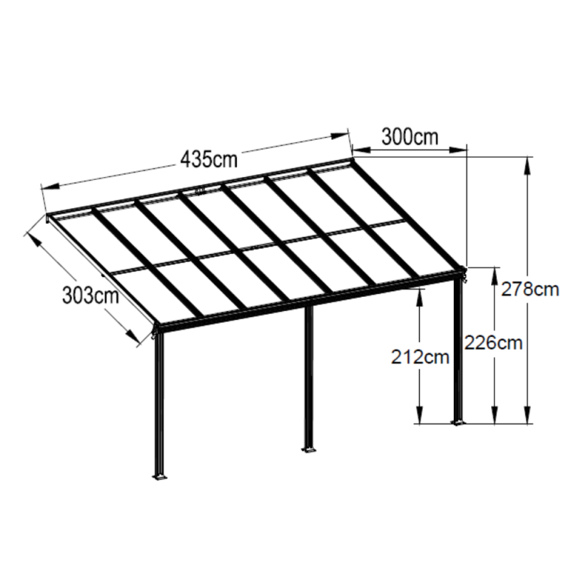 Forest Style - PERGOLA ALU 4,35X3,03X2,78M - Image 4