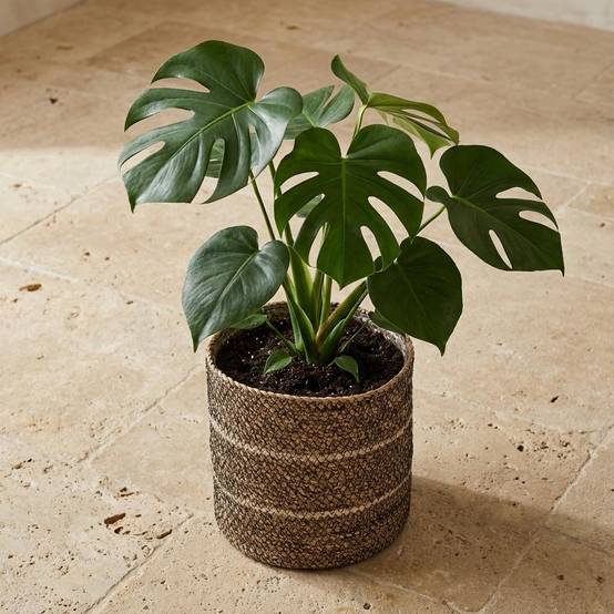 Cache-pot panier blanc - D.20cm - Image 4