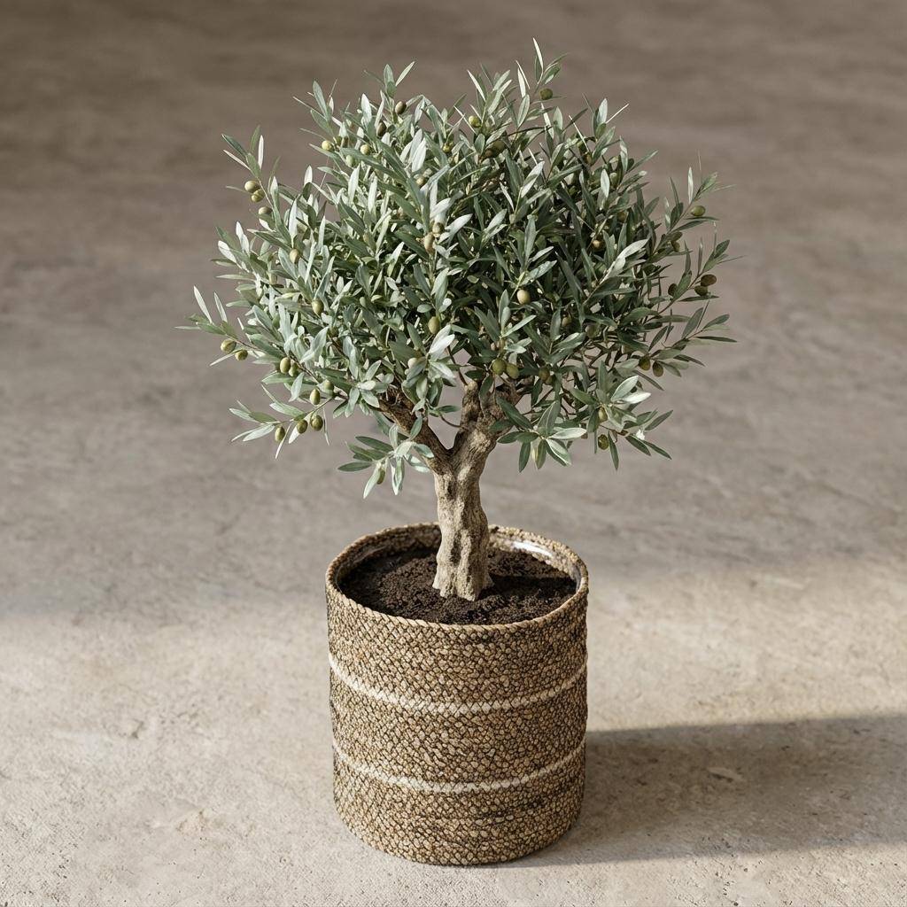 Cache-pot panier blanc - D.20cm - Image 6