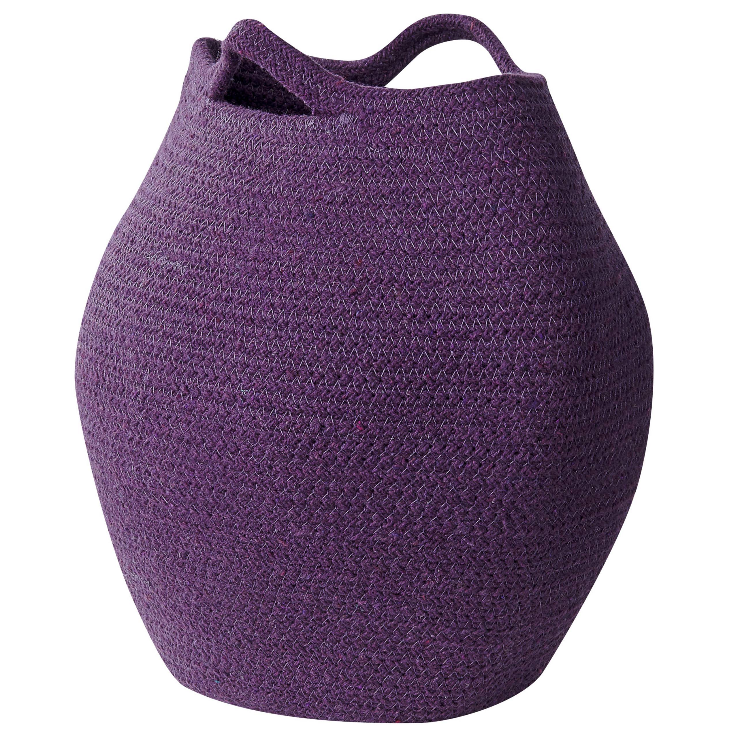 Beliani - Paniers Pourpre en Coton 30 cm Ronds Faits Main Rangement Intérieur pour Linge Facile à Entretenir Corbeilles Lot de 2 - Imagen 4